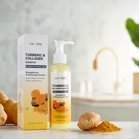 Turmeric Shampoo Manufacturer - Collagen Enhances Shine