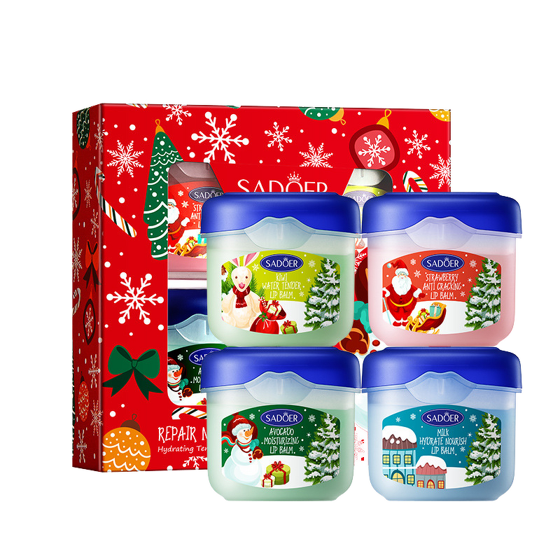 Christmas Lip Balm Factory - Relieve Dryness Peeling 4pcs