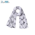 Voile Scarf Factory - Cute Rabbit Printed Long Scarf