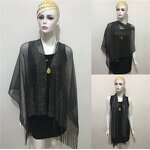 Party Shawl Factory - Rayon Glitter Fringe Scarf Supplier