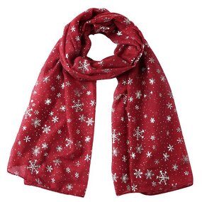 Christmas Scarf Factory - Printed Snowflake Shawl Supplier