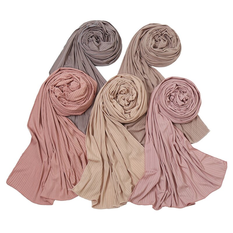 Muslim Hijab Scarf Factory - Pleated Crinkled Cotton Scarf