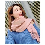 Cashmere Scarf Factory - Solid Color Tassel Pashmina Shawl