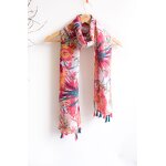 Cotton Beach Scarf Factory - Printed Tassels Shawl Supplier