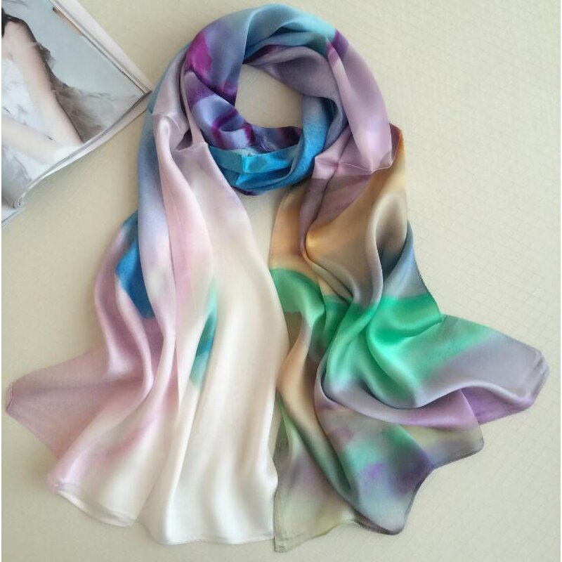 Silk Scarf Shawl Factory - Flower Digital Printing Supplier
