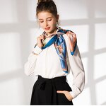 Silk Scarf Manufacturer - Hand Made Hemming Printed Scarf