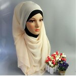 Muslim Hijab Factory - Pearl Chiffon Bubble Scarf Supplier