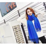 Cashmere Scarf Factory - Solid Color Tassel Pashmina Shawl