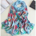Silk Scarf Shawl Factory - Flower Digital Printing Supplier