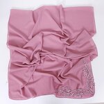 Hijab Scarf Factory - Bubble Chiffon Flower Embroidery