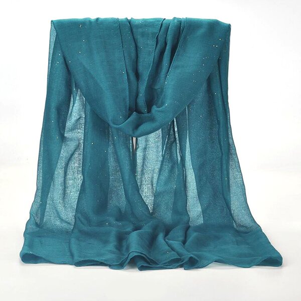 Hijab Scarf Manufacturer - Pure Color Glitter Voile Scarf