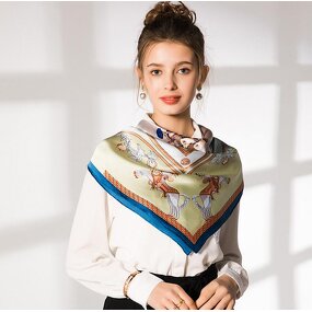 Silk Scarf Manufacturer - Hand Made Hemming Printed Scarf