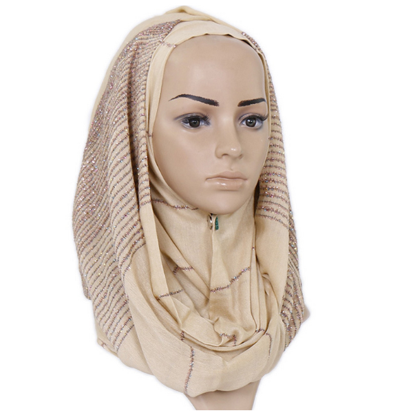 Wedding Hijab Manufacturer - Spun Gold Cotton Scarf Supplier