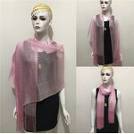 Party Shawl Factory - Rayon Glitter Fringe Scarf Supplier