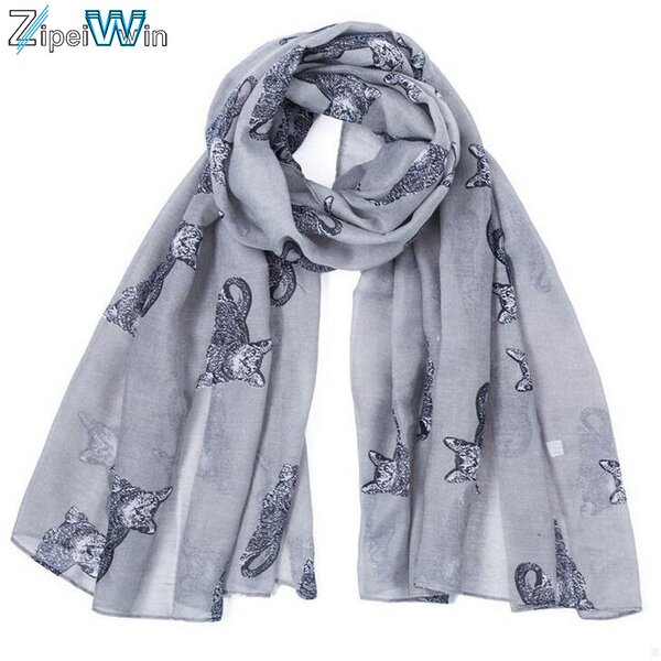 Polyester Scarf Manufacturer - Custom Animal Cat Pattern