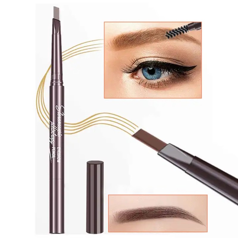 Eyebrow Pen Supplier - Bulk Best Selling 2 in 1 Grey With Brush Wholesale Factory Direct Sell