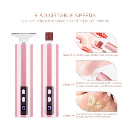 修脚工具工厂-批发2合1专业电动老茧去除器干湿两用USB充电