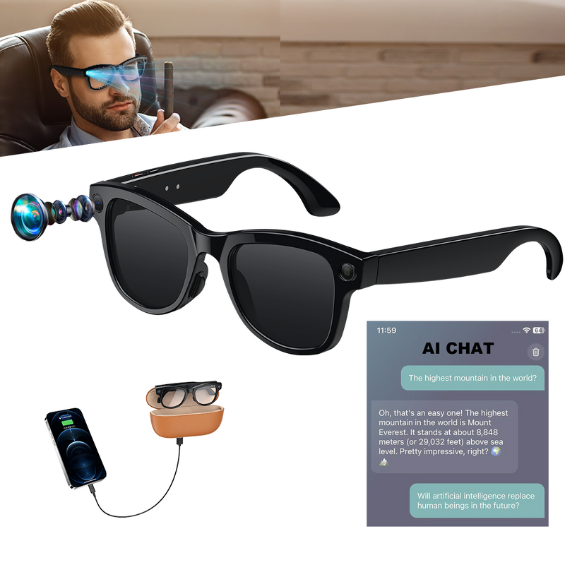 AI Smart Glasses Factory - OEM 8MP 4K Translation
