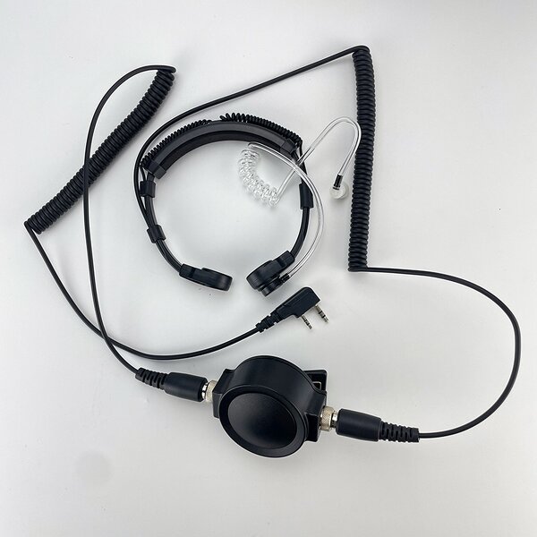 Telescopic Throat Mic Headset Manufacturer - Wholesale Large Transmit Button