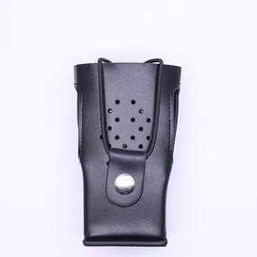 Walkie Talkie Pouch Bag Manufacturer - Bulk Durable Black Leather Custom