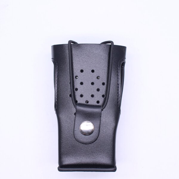 Walkie Talkie Pouch Bag Manufacturer - Bulk Durable Black Leather Custom