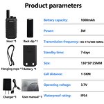 Mini Portable Two-Way Walkie Talkie Manufacturer - Bulk 3W Waterproof 5KM