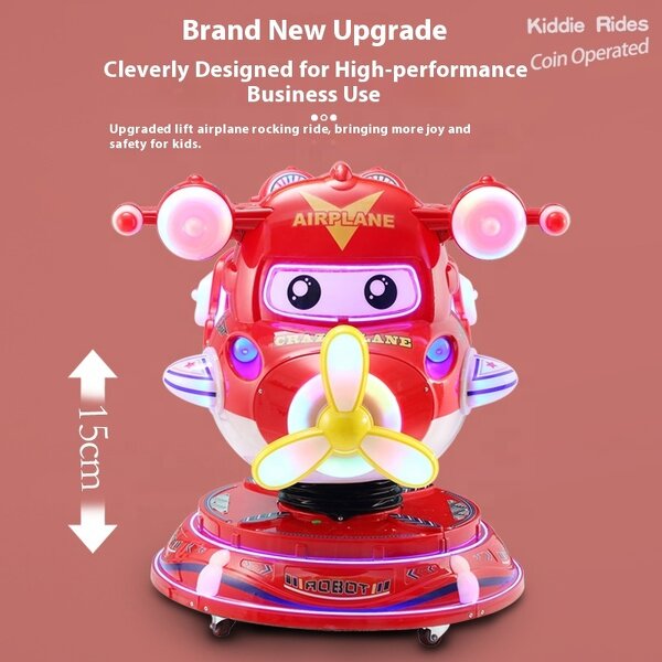 Kiddie Ride Manufacturer - OEM MP5 Cartoon Plane Rotating