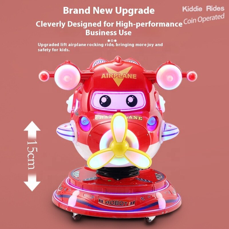 Kiddie Ride Manufacturer - OEM MP5 Cartoon Plane Rotating