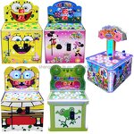 Kids Coin Operated Game Machine Factory - OEM Mole Whackers Frog Prince Hammer