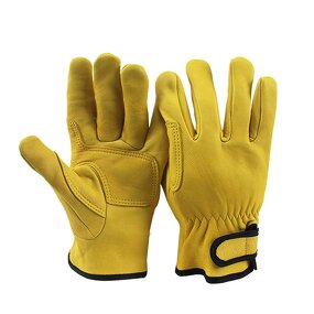 Safety Gloves Factory - OEM Yellow Sheep Leather Cut Resistant