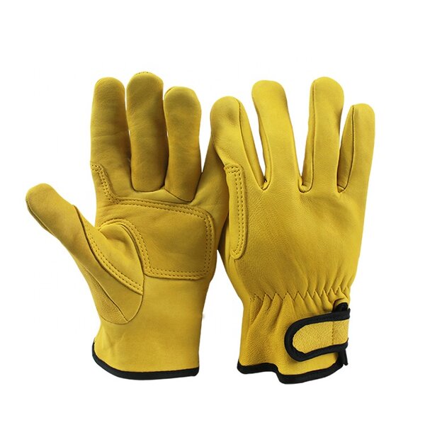 Safety Gloves Factory - OEM Yellow Sheep Leather Cut Resistant