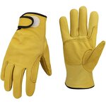 Safety Gloves Factory - OEM Yellow Sheep Leather Cut Resistant