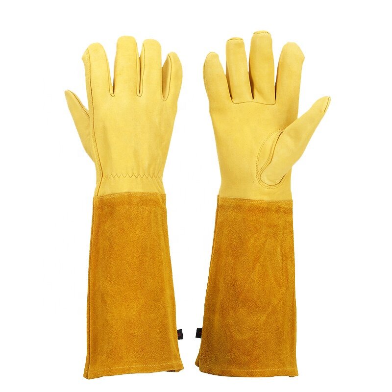 Work Gloves Factory - OEM Goat Leather Anti-Puncture Rose