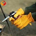 Work Gloves Factory - OEM Cow Leather Heat Insulation Outdoor