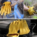Safety Gloves Factory - OEM Yellow Sheep Leather Cut Resistant