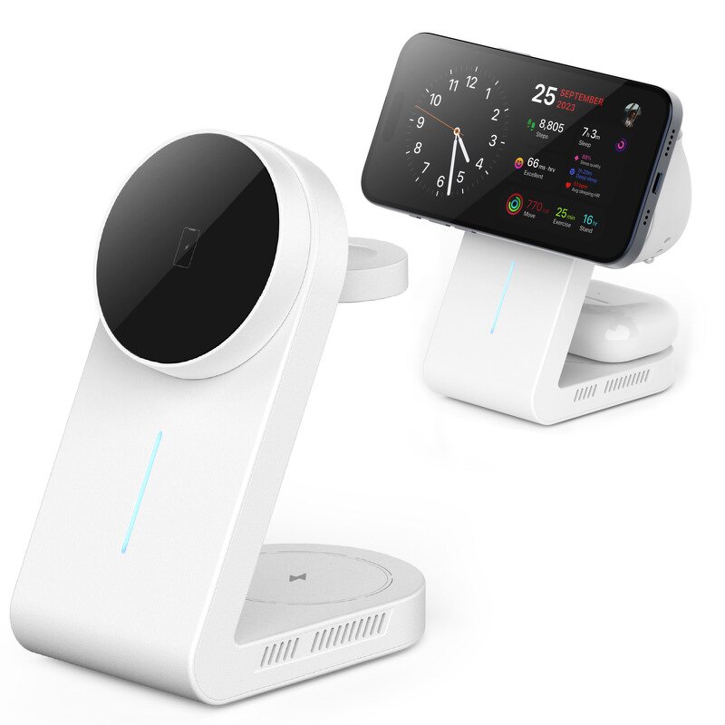 Magnetic Wireless Charger Bracket Manufacturer - Bulk 3-in-1 Dock Station for Apple