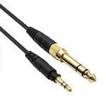 Gaming Headset Cable Factory - OEM 200cm Striped 6.3mm 3.5mm Audio Cable