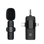 3 in 1 Wireless Lavalier Microphone Manufacturer - Wholesale for iPhone Android Recording