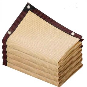 Sunshade Sail Manufacturer - Beige Edge Perforated For Courtyard