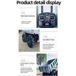 Remote Control Trolley Factory - 1000kg 4WD Farm Transport