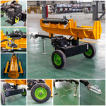 Log Splitter Factory - 15HP Gasoline 40 Ton Hydraulic with Trailer