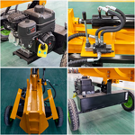 Log Splitter Factory - 15HP Gasoline 40 Ton Hydraulic with Trailer