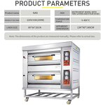 Gas Deck Oven Manufacturer - 3 Deck 6 Pans Pizza Bread Oven