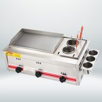 Gas Deep Fryer Manufacturer - Combination Stove with Griddle