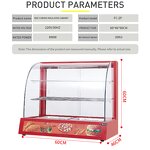 Snack Food Warmer Factory - 3 Layers Commercial Warming Showcase