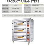 Gas Oven Factory - 3 Layers 9 Plates Cake Bread Oven