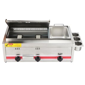 Gas Grill Set Factory - Commercial with 10L Fryer Kitchen Set
