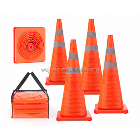 Traffic Cone Factory - 70cm Orange Flexible Reflective Folding