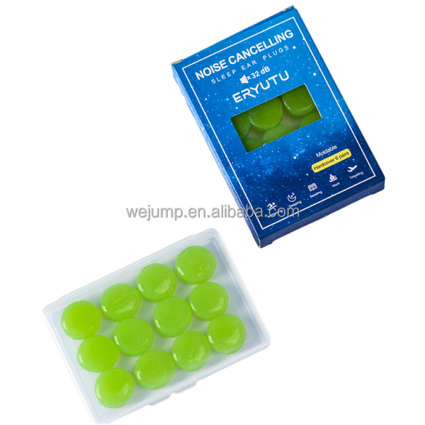 Earplugs Factory - Soft Noise Cancelling Silicone Gel Wax 27 DB