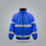 Safety Jacket Manufacturer - Windproof Waterproof Warm Reflective Blue
